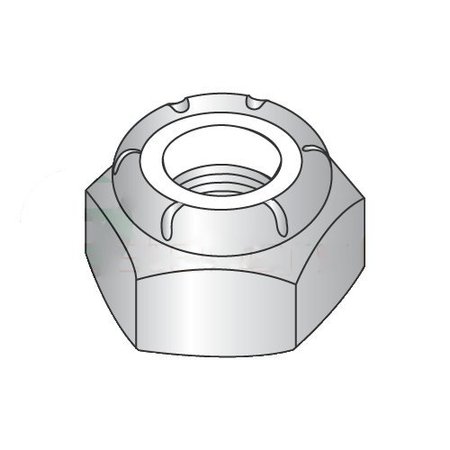 NEWPORT FASTENERS Nylon Insert Lock Nut, 1-1/8"-7, Steel, Zinc Plated, 90 PK NB305508B-90
